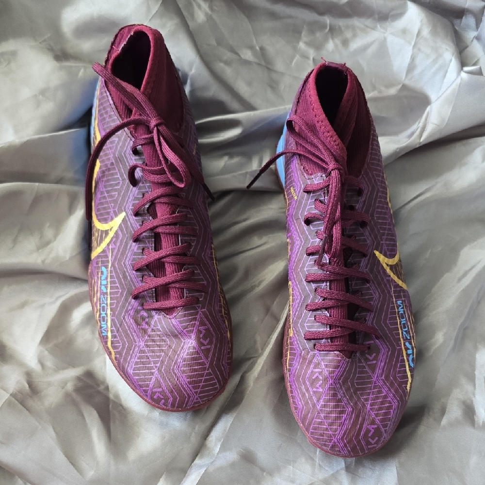 Nike Purple and Yellow Athletic Shoes with Breathable Knit
